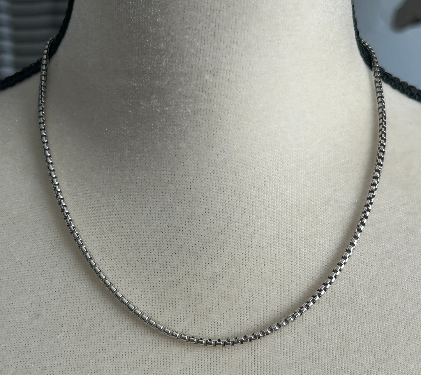 Sterling Silver 925 18" Long Chain Necklace