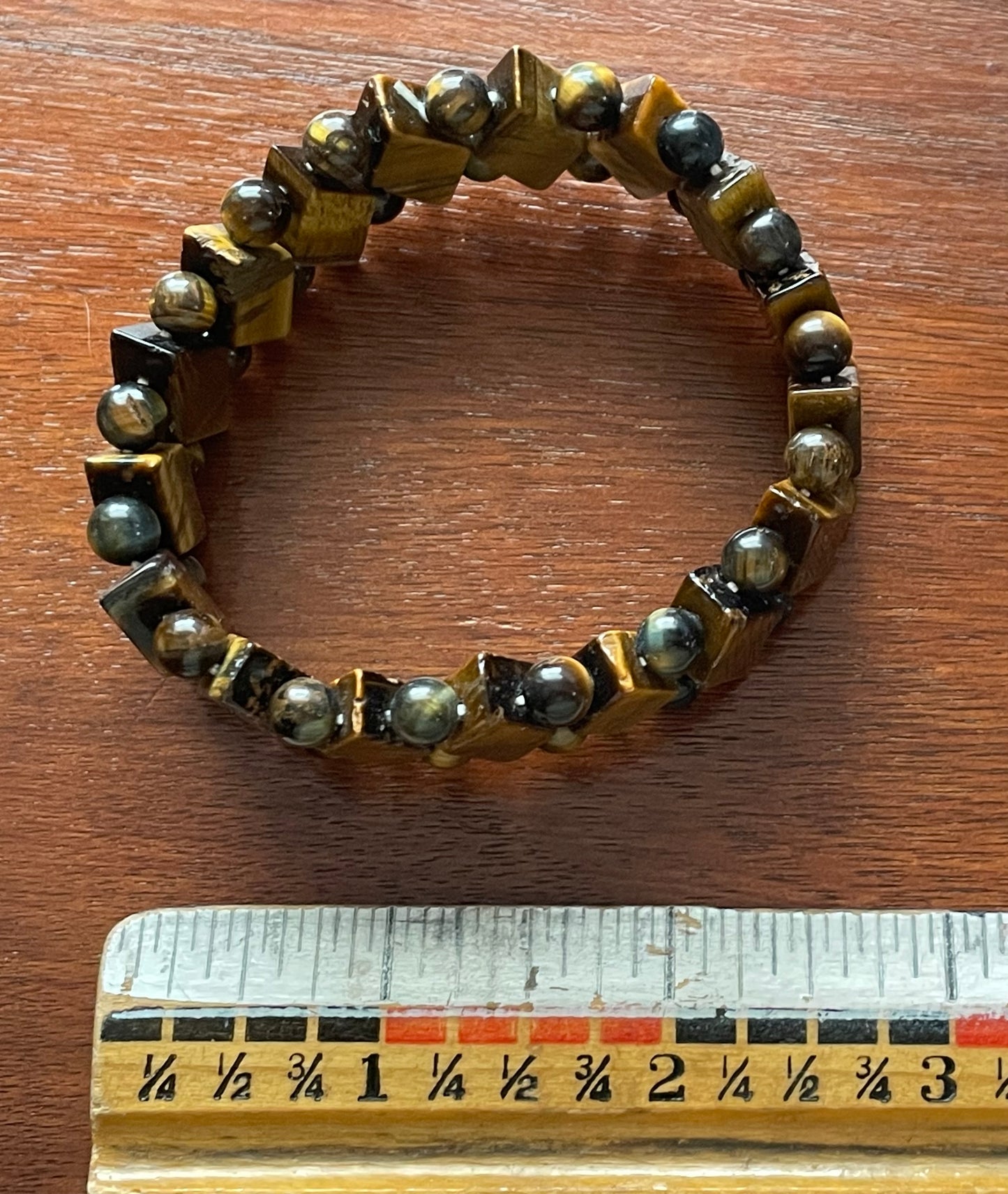 Vintage Stretch Tiger's Eye Princess Bracelet Made in Italy