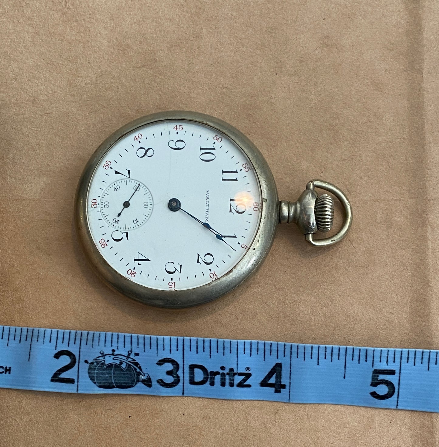 Antique Waltham Pocket Watch 1915 16s 7j Open-face