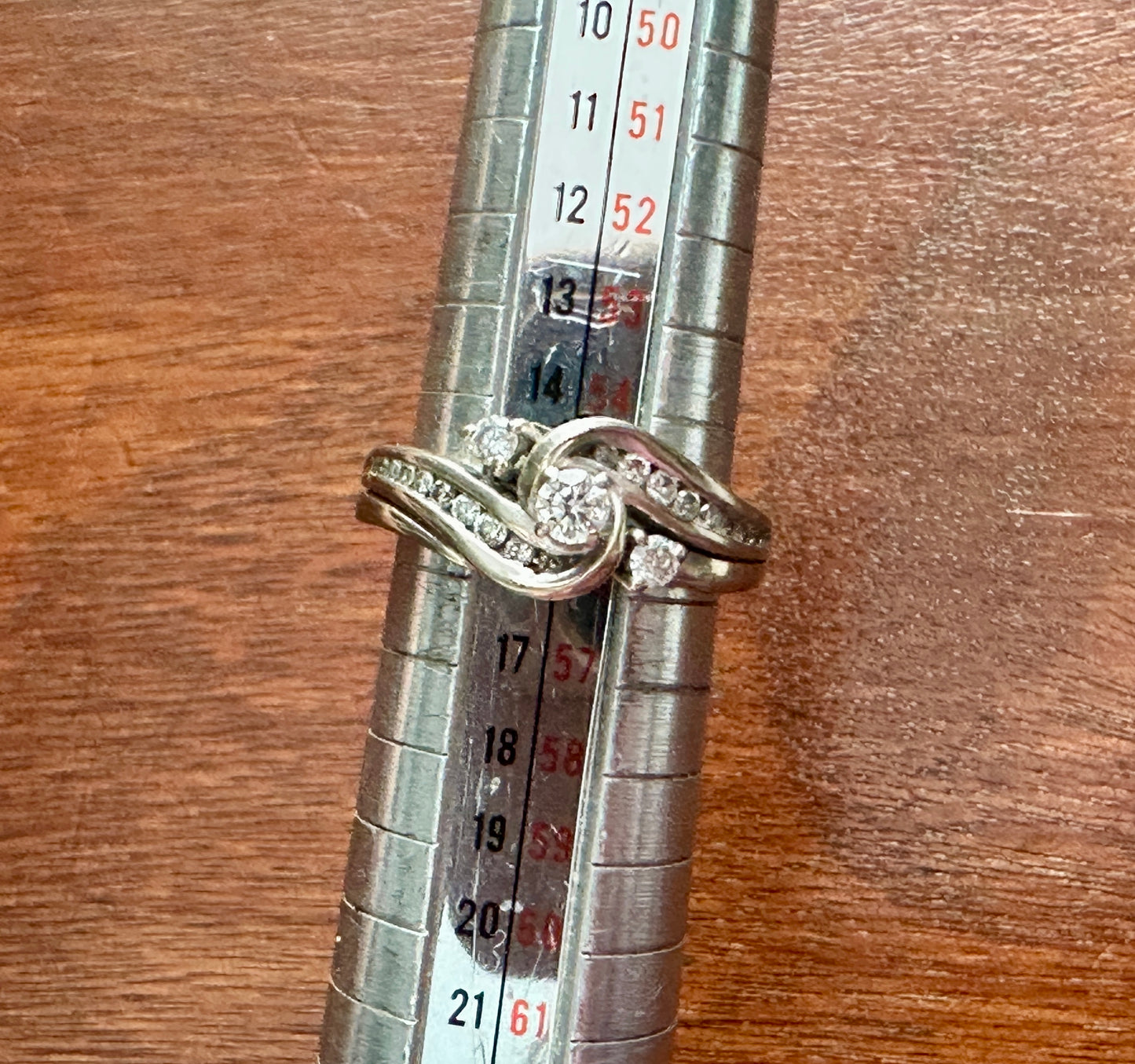 Vintage 14k White Gold .50ctw Diamond Ring Sz 7.25