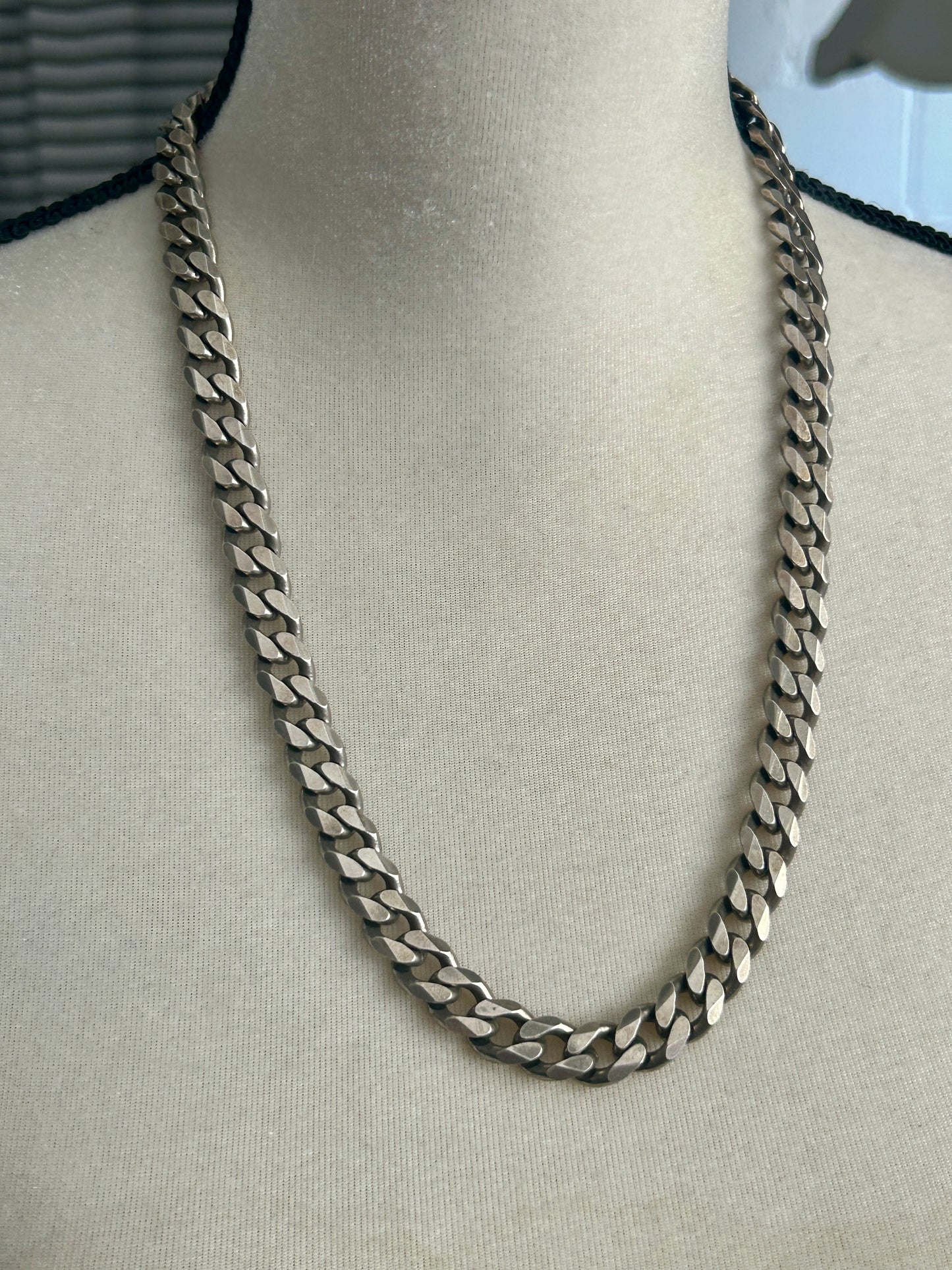 Sterling Silver 925 HEAVY Curb Chain Mens Necklace 24.5" Long x 10mm Wide