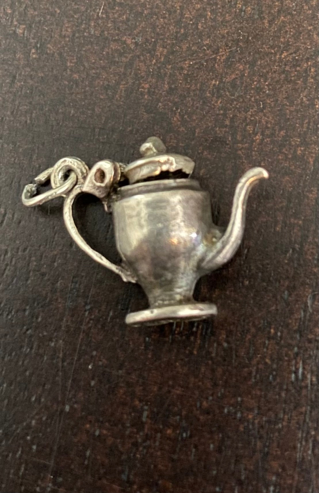 Sterling Silver 925 Teapot Coffee Pot Charm Lid Opens