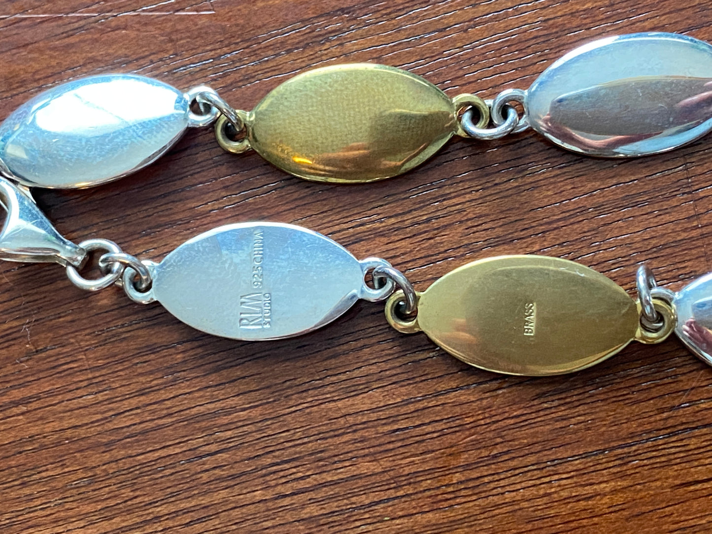 Robert Lee Morris RLM Studio Sterling Silver 925 Brass Disc Necklace Modern