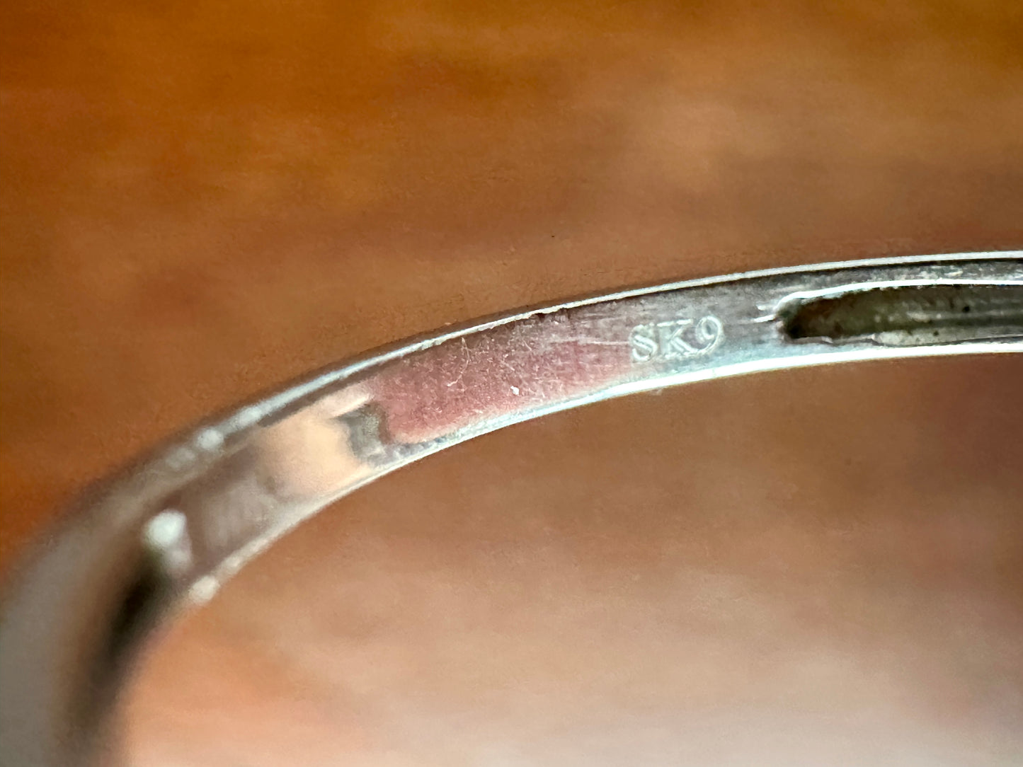 10k White Gold Diamond Wedding Band Ring Sz 6.75 - 7