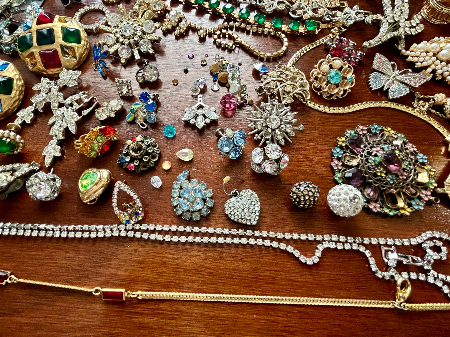 Vintage Craft Harvest Rhinestone Jewelry Lot Designer Weiss Parklane Napier Coro
