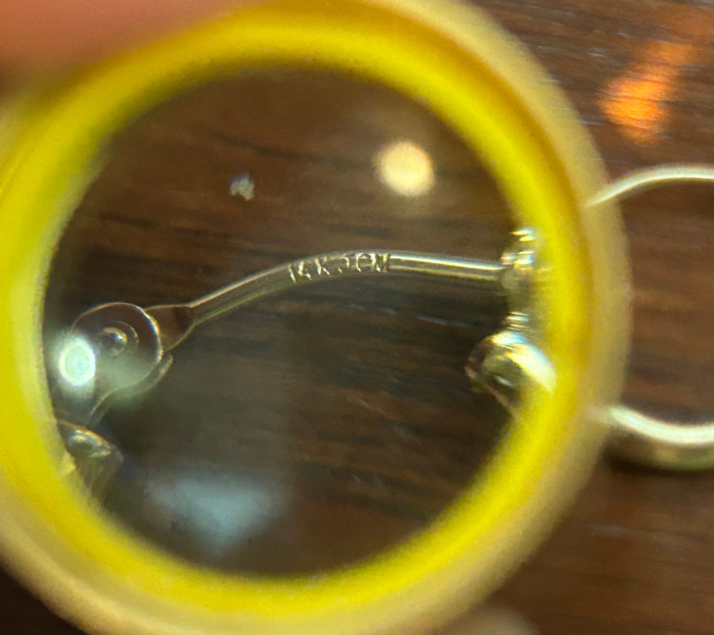 14k Yellow Gold JCM Small Hoop Pierced Earrings