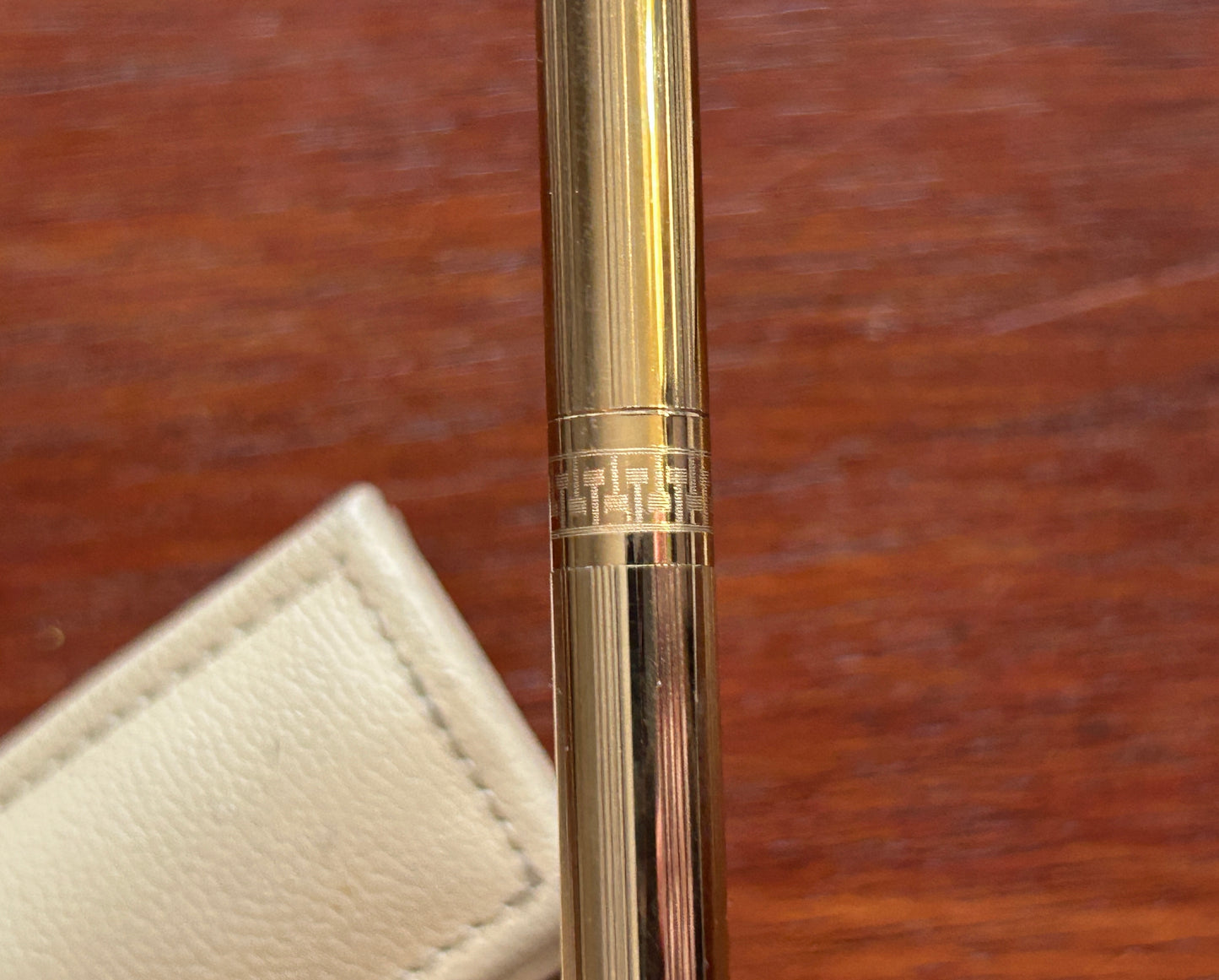 Vintage 10k Yellow Gold Filled CROSS Ball Point Pen Greek Key Design