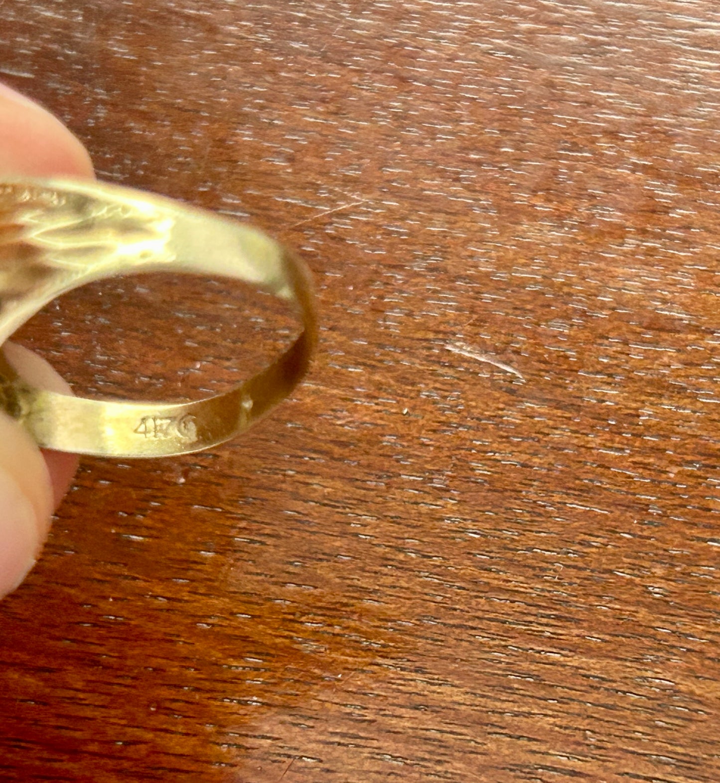 Vintage 10k Yellow Gold Abstract Horse Silhouette Band Ring Sz 6.5