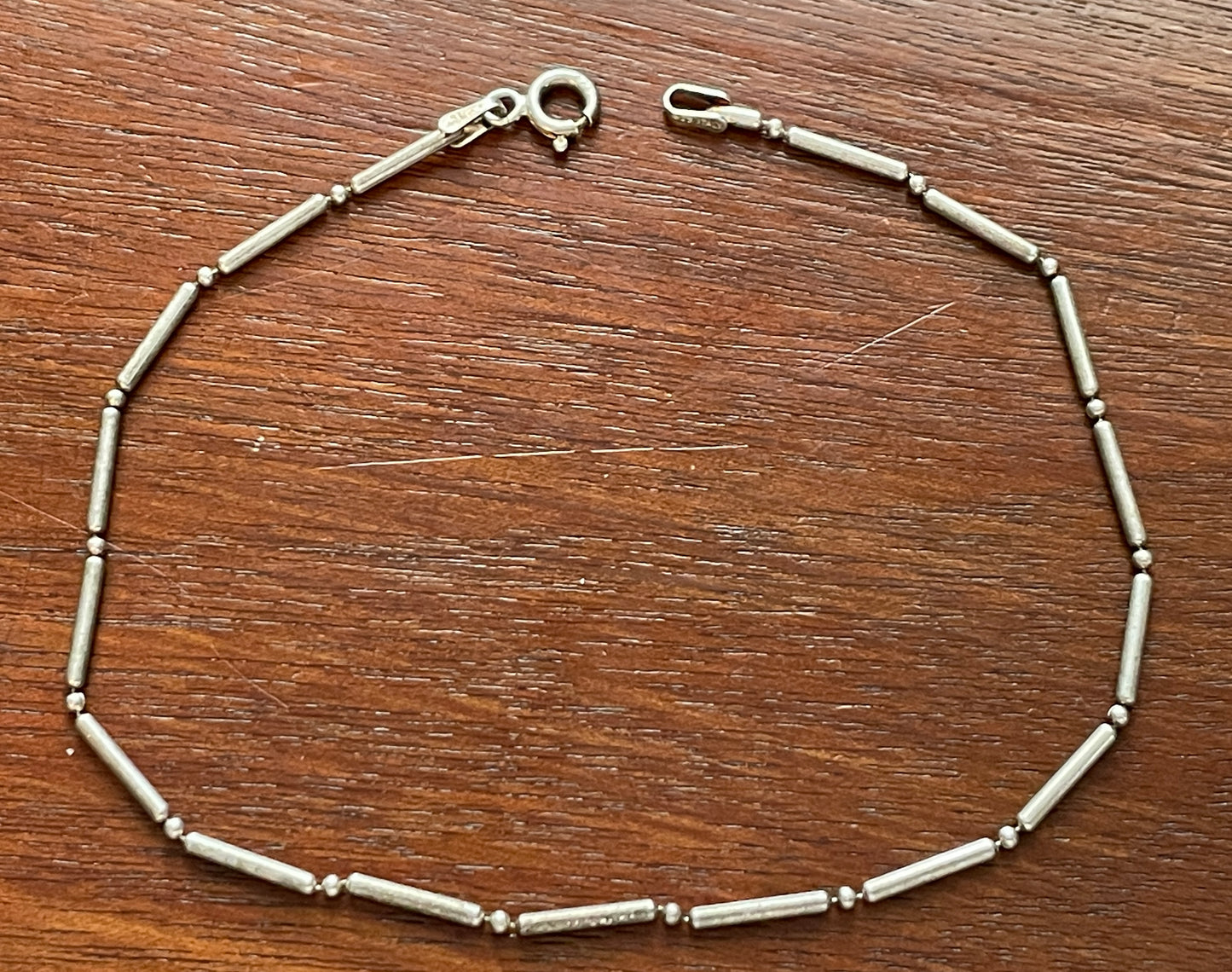 Vintage Bar Chain Sterling Silver Bracelet