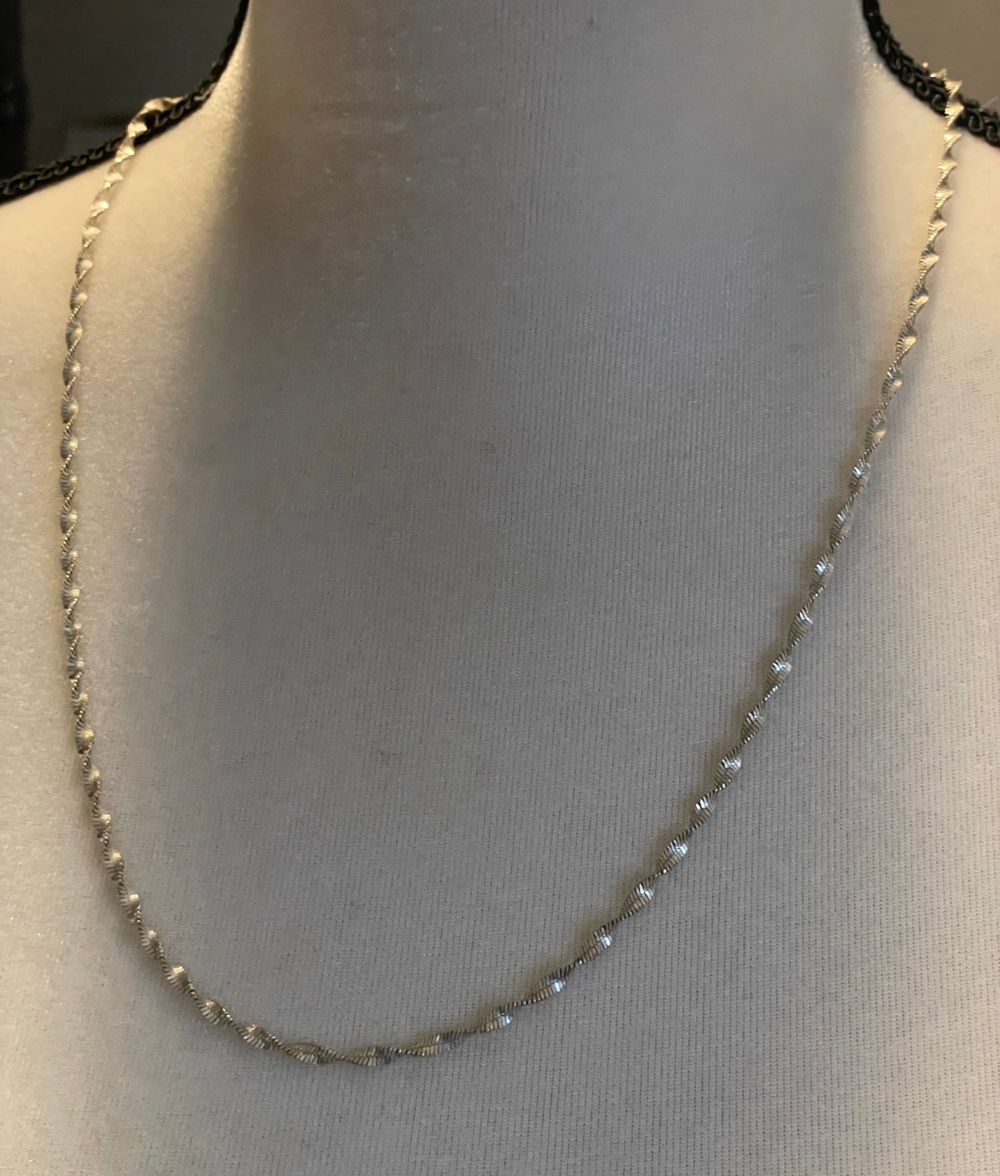 Sterling Silver 925 Twist Chain Necklace