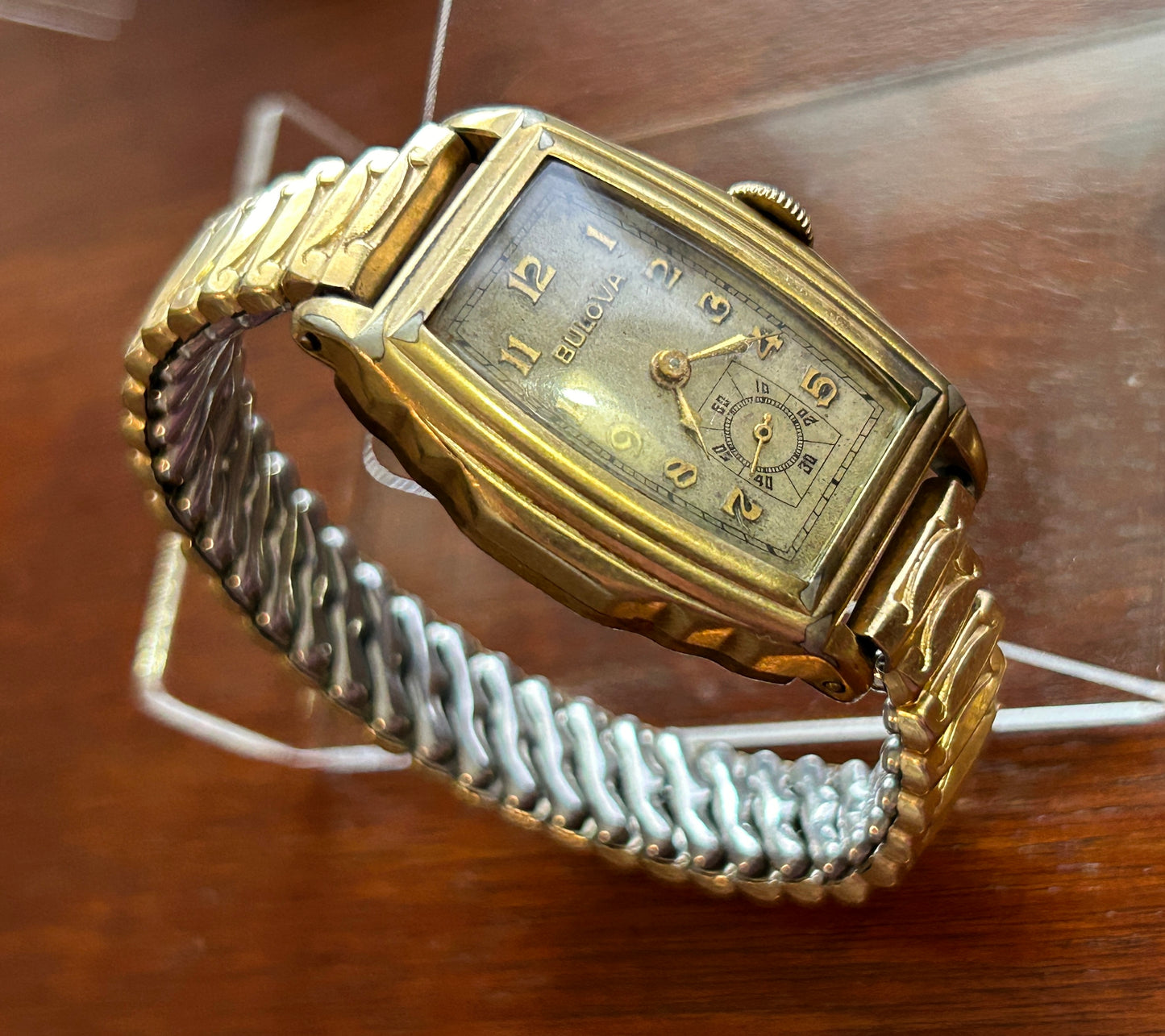 Vintage Mens 10k Rolled Gold Bulova Wristwatch Kestenmade