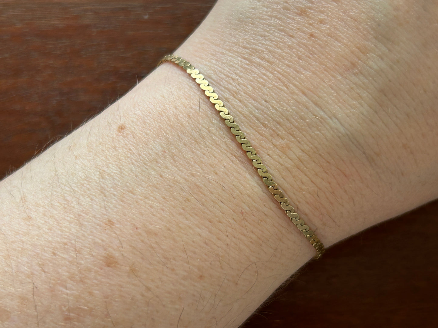 14k Yellow Gold S Link Chain Bracelet