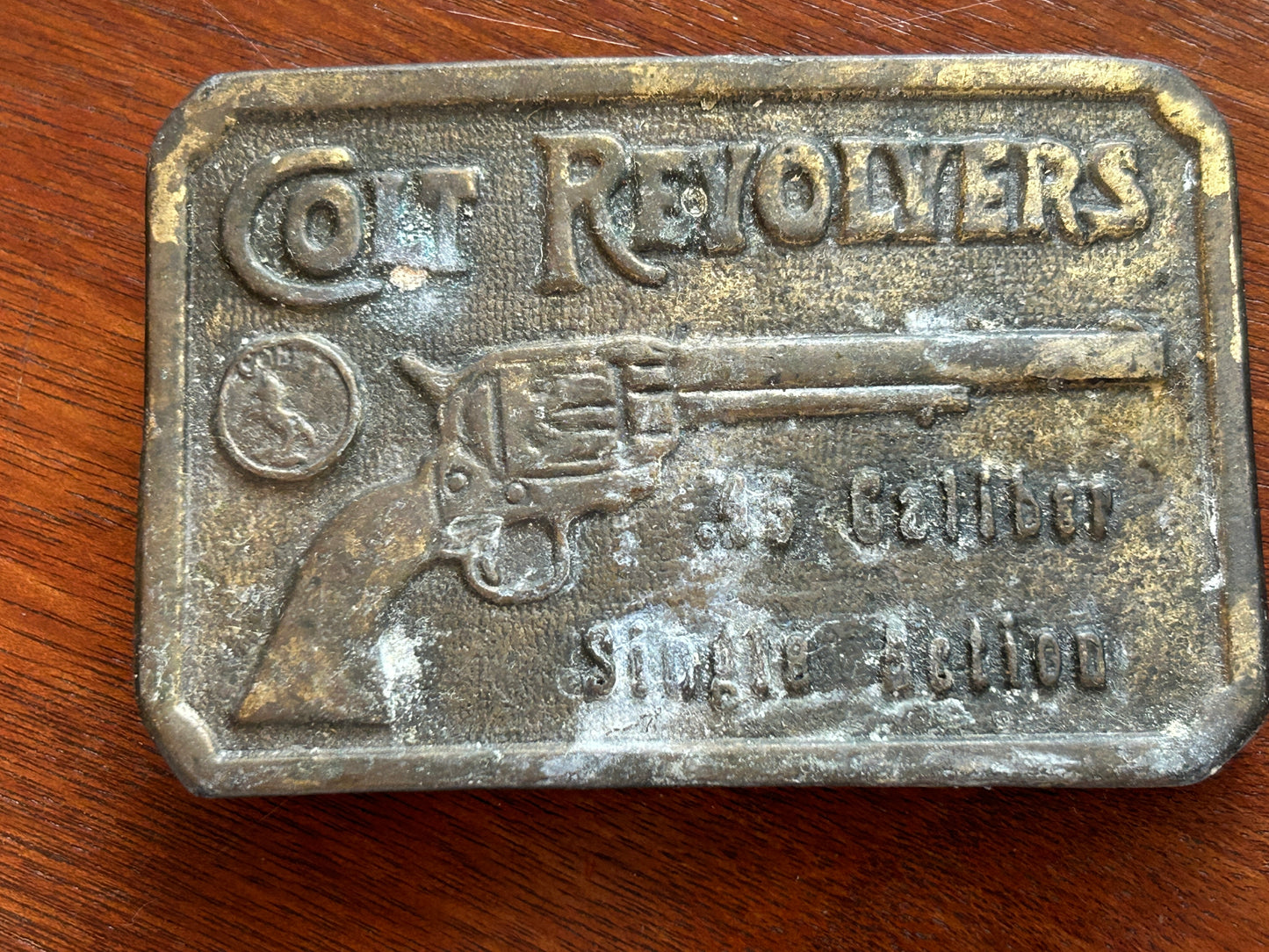 Colt Revolvers 45 Caliber Promo Belt Buckle 70's