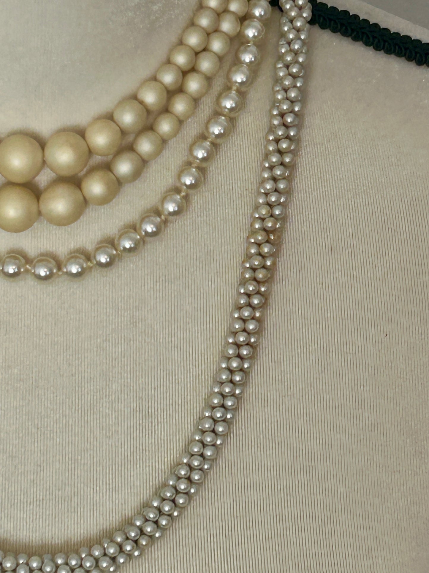 Vintage to Now Faux Pearl Necklace Lot Single Multistrand Opera Length