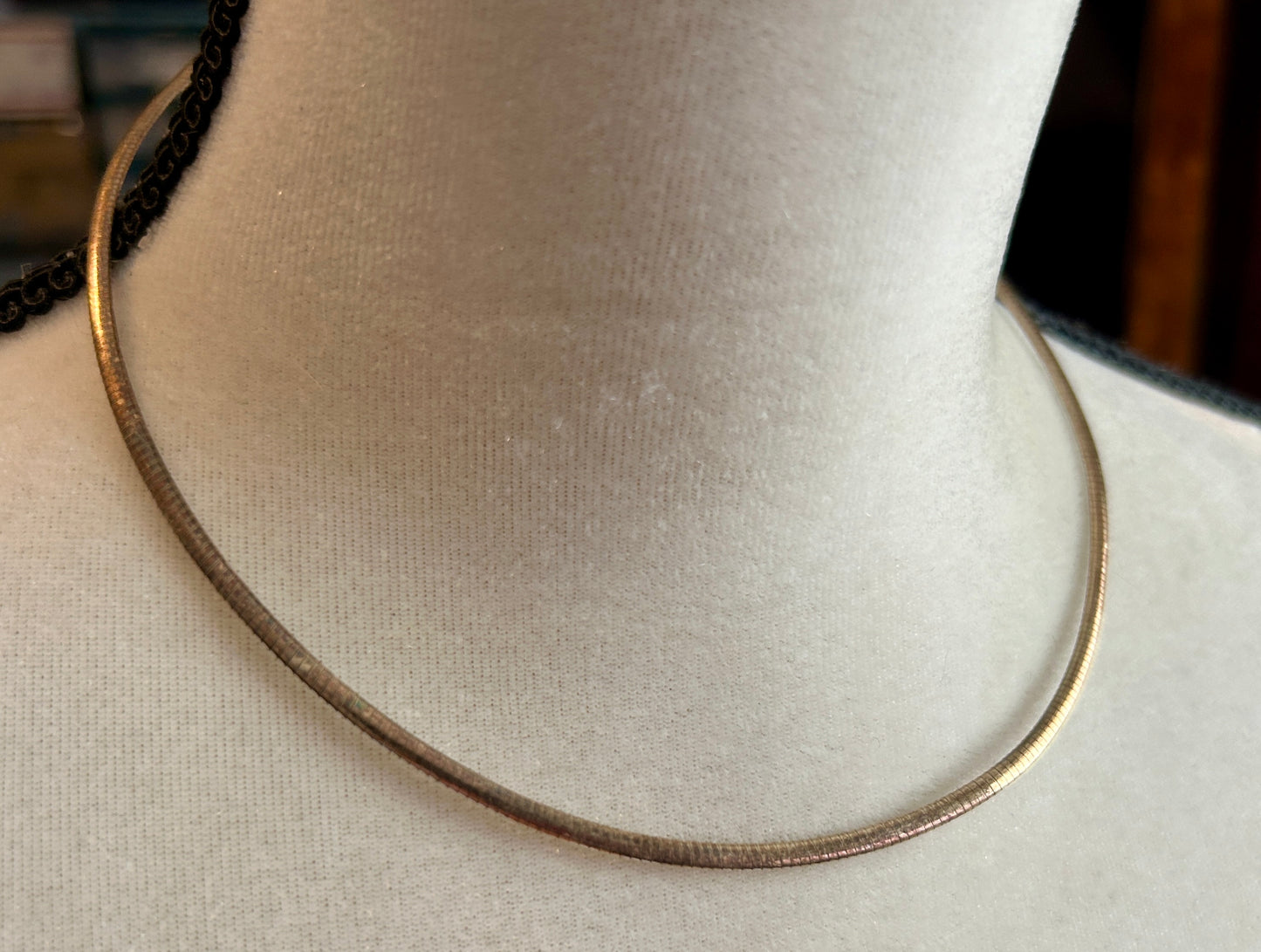 1/15th 14k Yellow Gold Sterling Silver 925 Flat Chain Necklace 17.5"