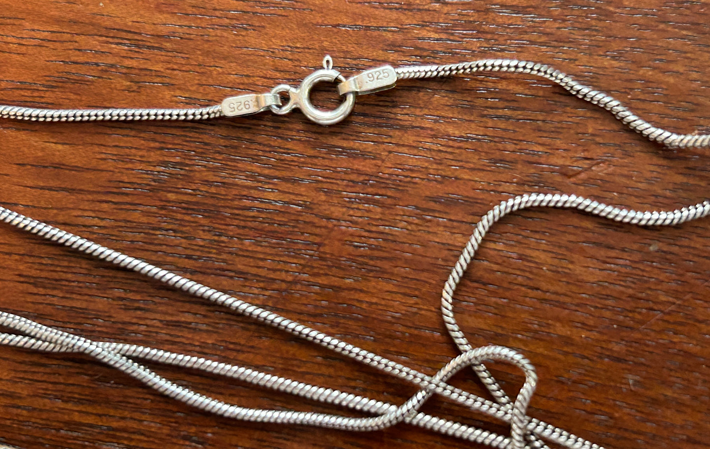 Vintage Sterling Silver Rope Chain Necklace 20 Inches Long