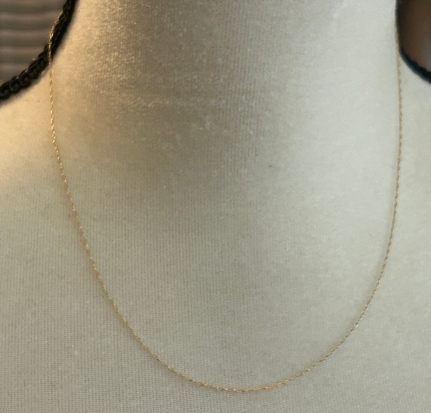 JWBR 10k Yellow Gold Thin Chain Necklace 18" Long