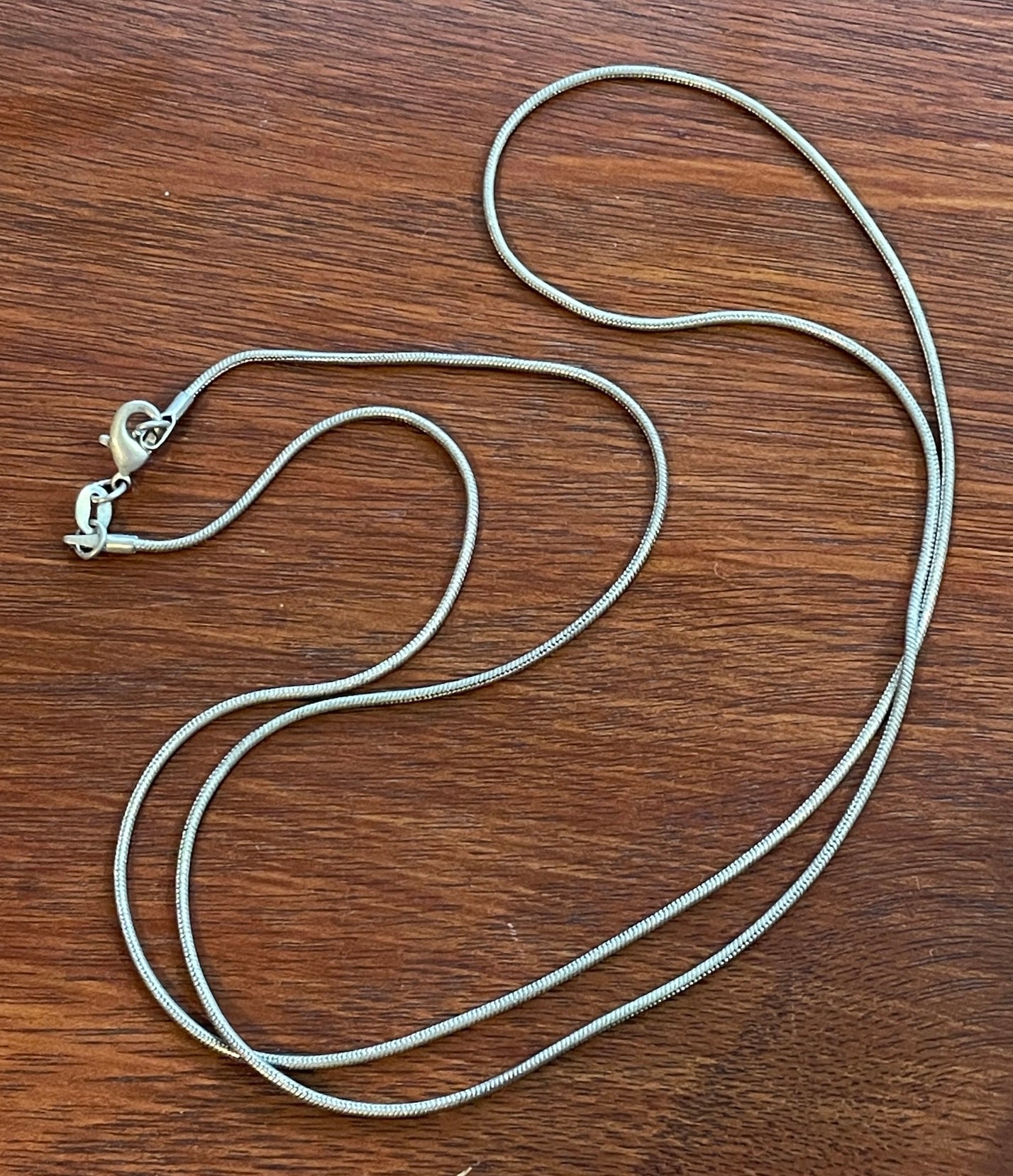 Sterling Silver 925 Snake Chain Long Necklace