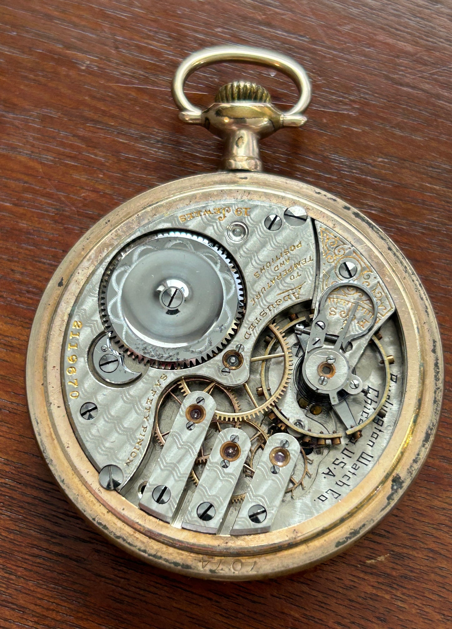 1909 Antique Burlington Special Grade 185 19j 16s Pocket Watch 3 Finger