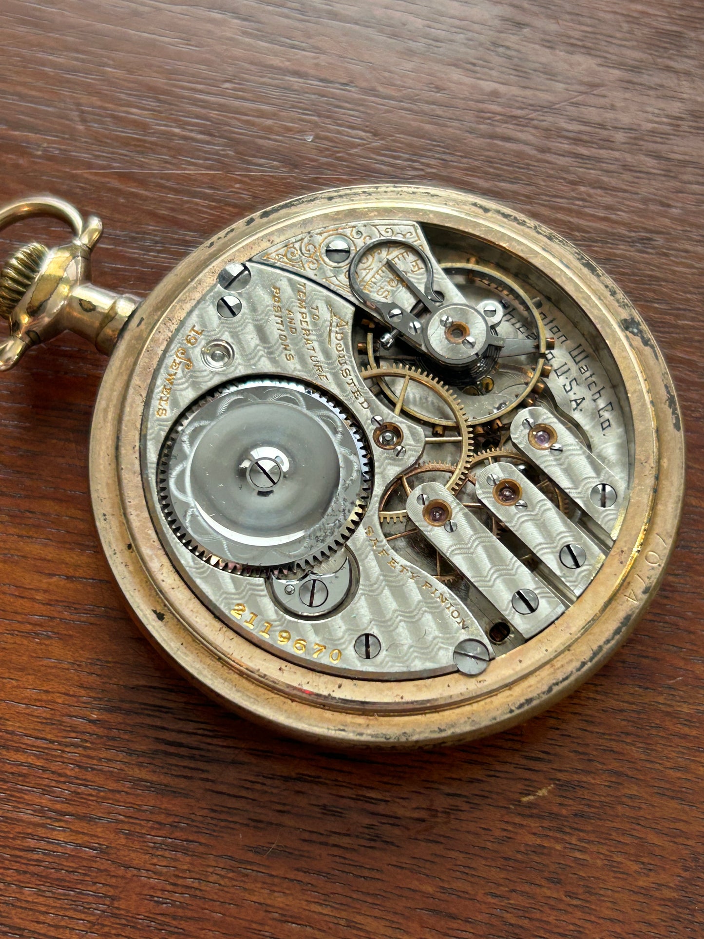 1909 Antique Burlington Special Grade 185 19j 16s Pocket Watch 3 Finger