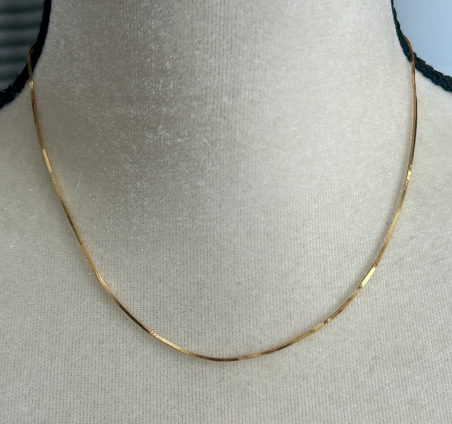 14k Yellow Gold Snake Chain Necklace Gold 17.25" Long