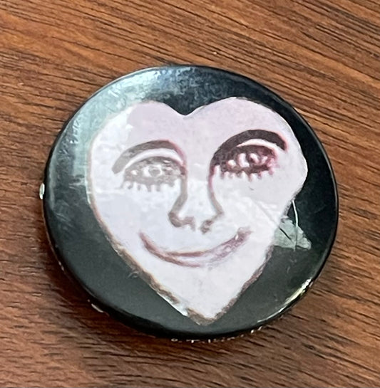 Vintage 1985 Sire Records Howard Finster The Talking Heads Button Pin