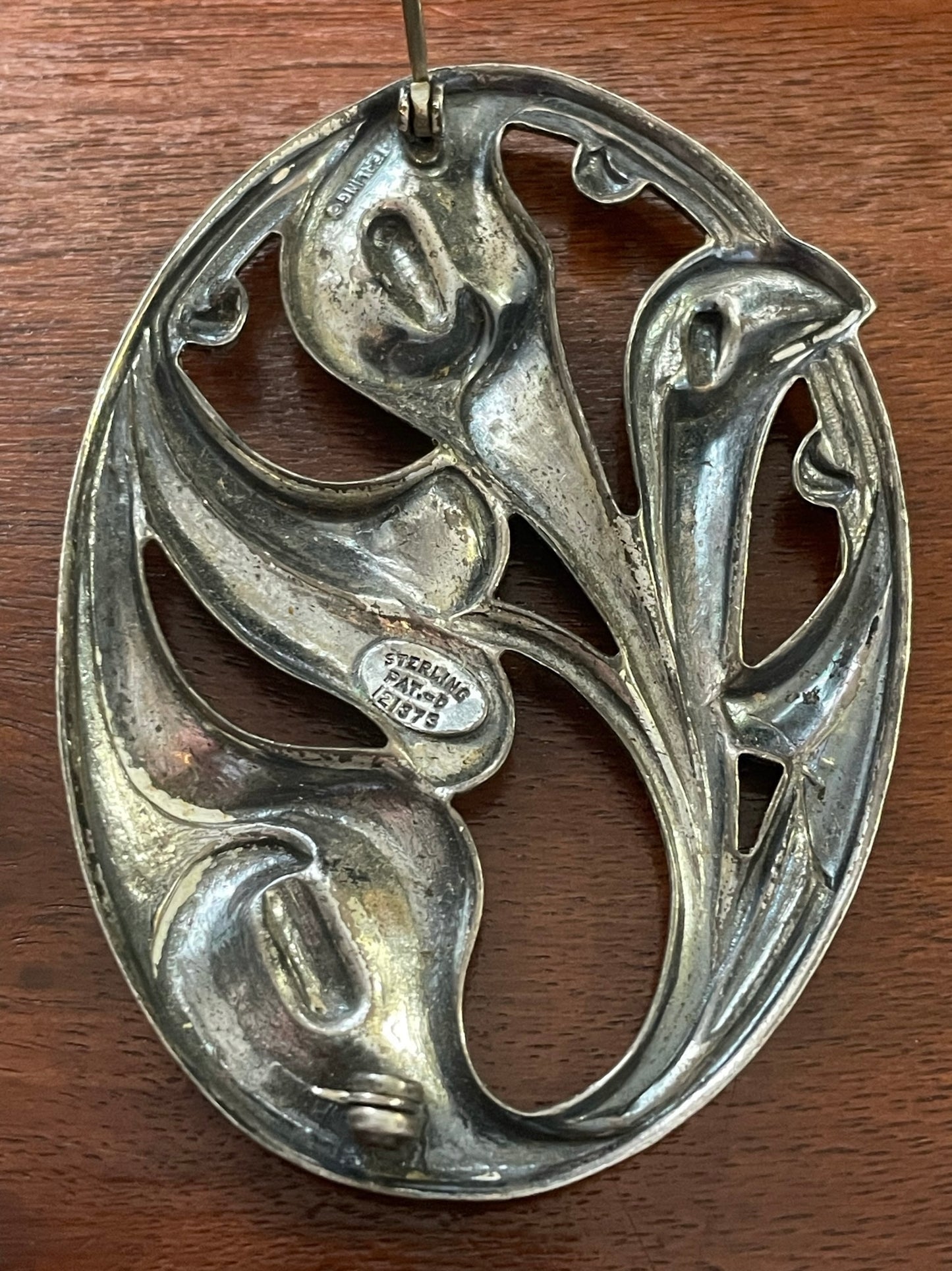 Vintage Danecraft Sterling Silver 925 Calla Lily Brooch Pin