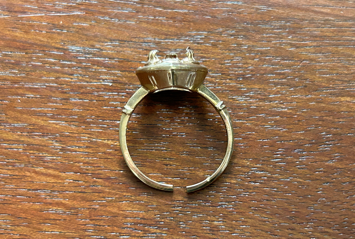 Vintage 10k Yellow Gold Heart Shaped Ring Setting DAMAGED