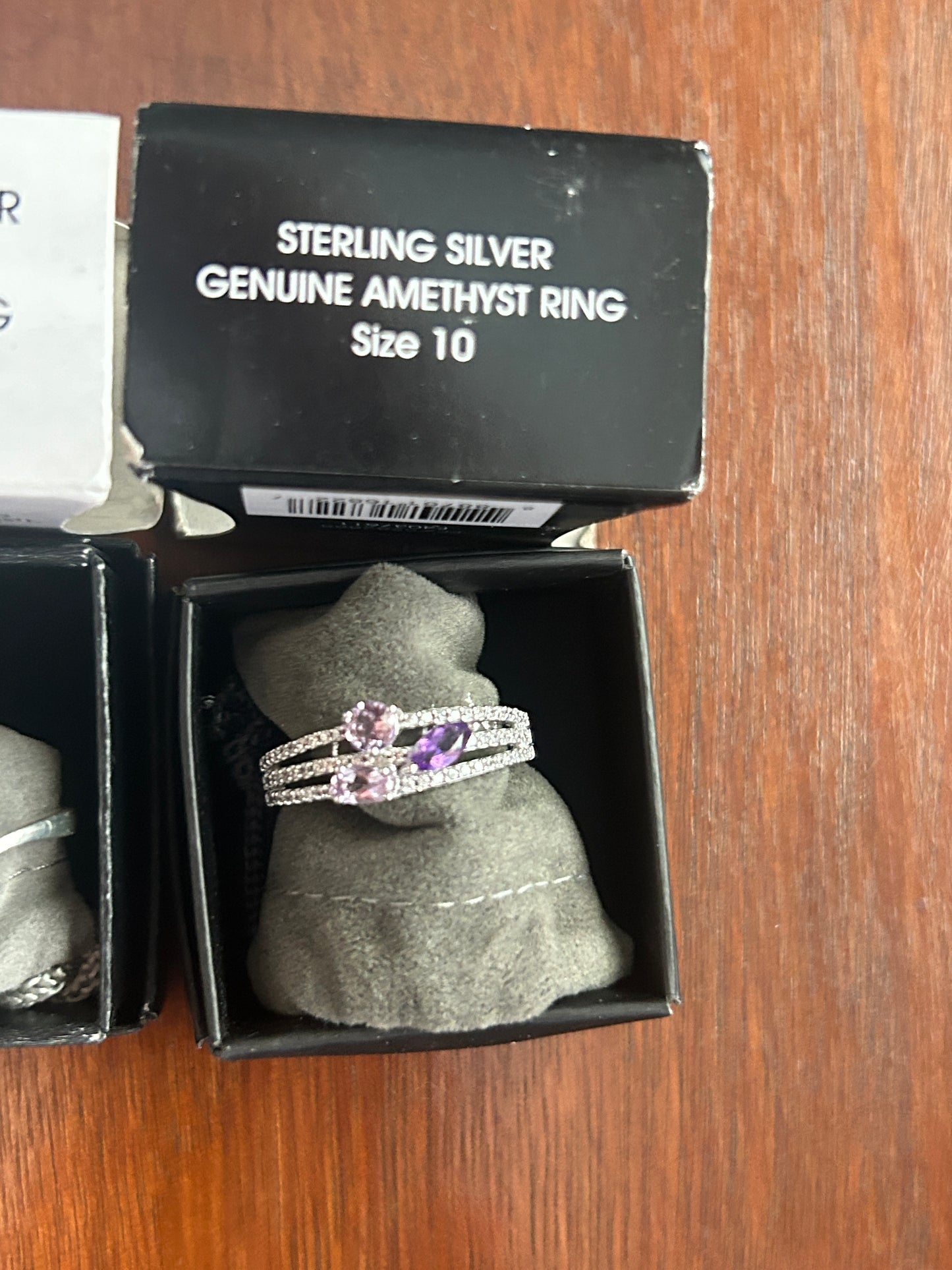 Contemporary Avon Sterling Silver 925 Ring Lot Amethyst Mesh Butterfly Sz 10