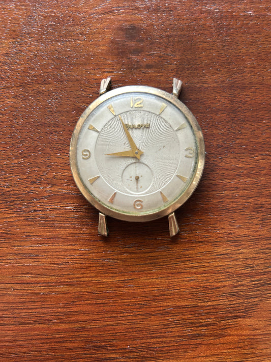 1950's Bulova Excellency 10k Rolled Gold Wristwatch Watch 23j Waterproof D047314