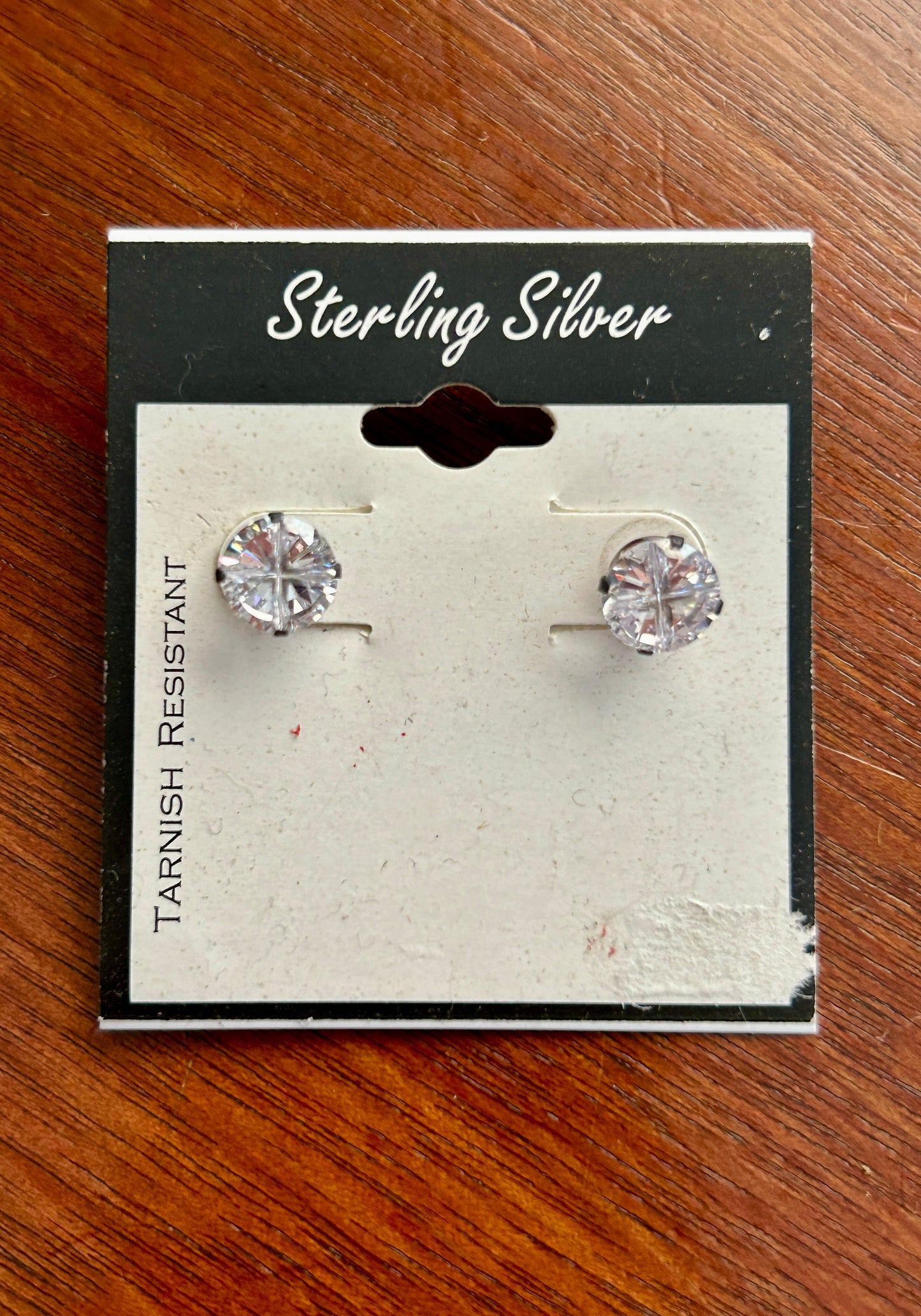 Sterling Silver 925 Round Large CZ Cubic Zirconia Pave Stud Earrings NOS