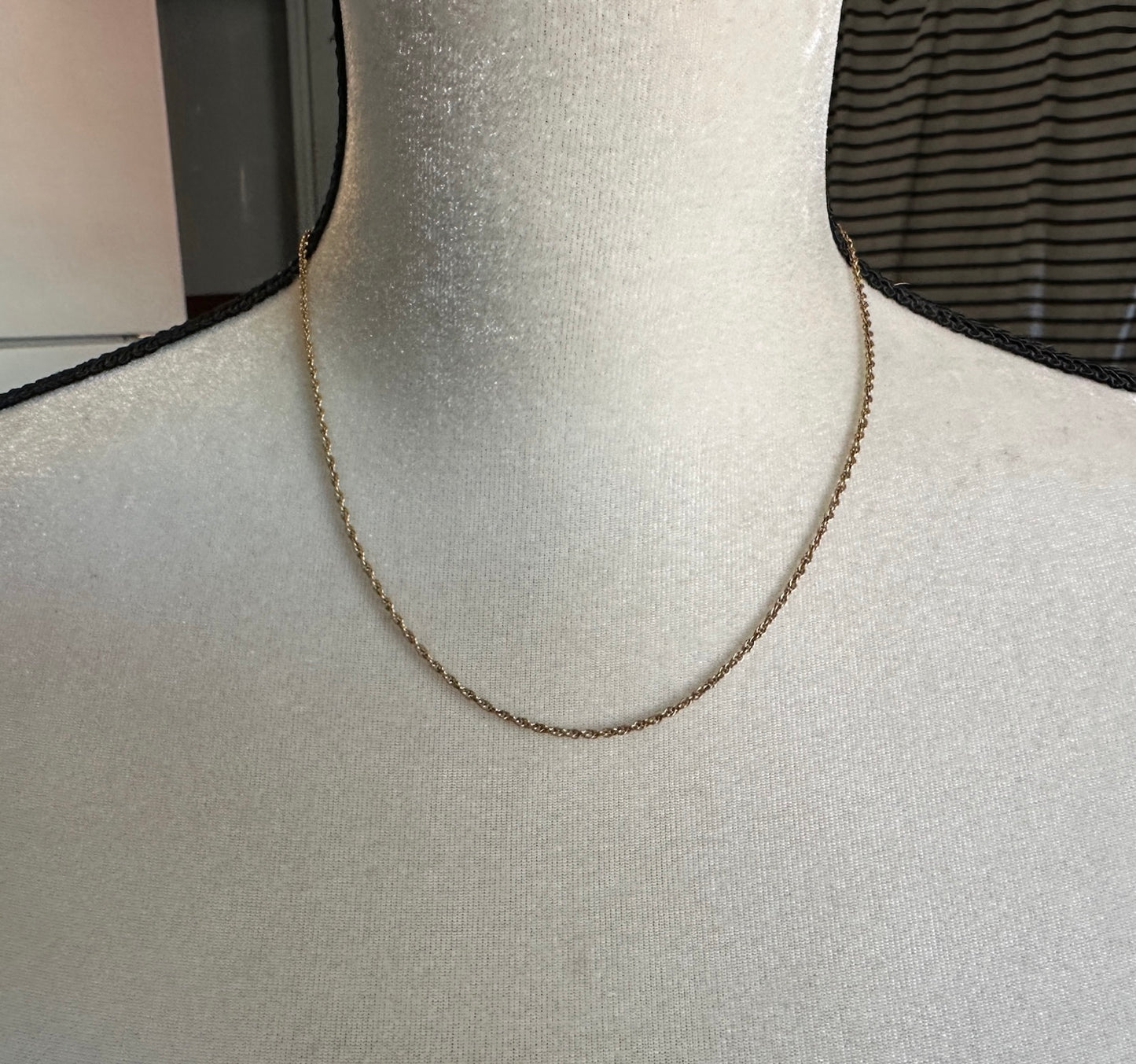 Vintage 1/20 12k Gold Filled Chain Link Necklace 18" Long