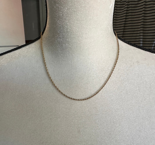 Vintage 1/20 12k Gold Filled Chain Link Necklace 18" Long