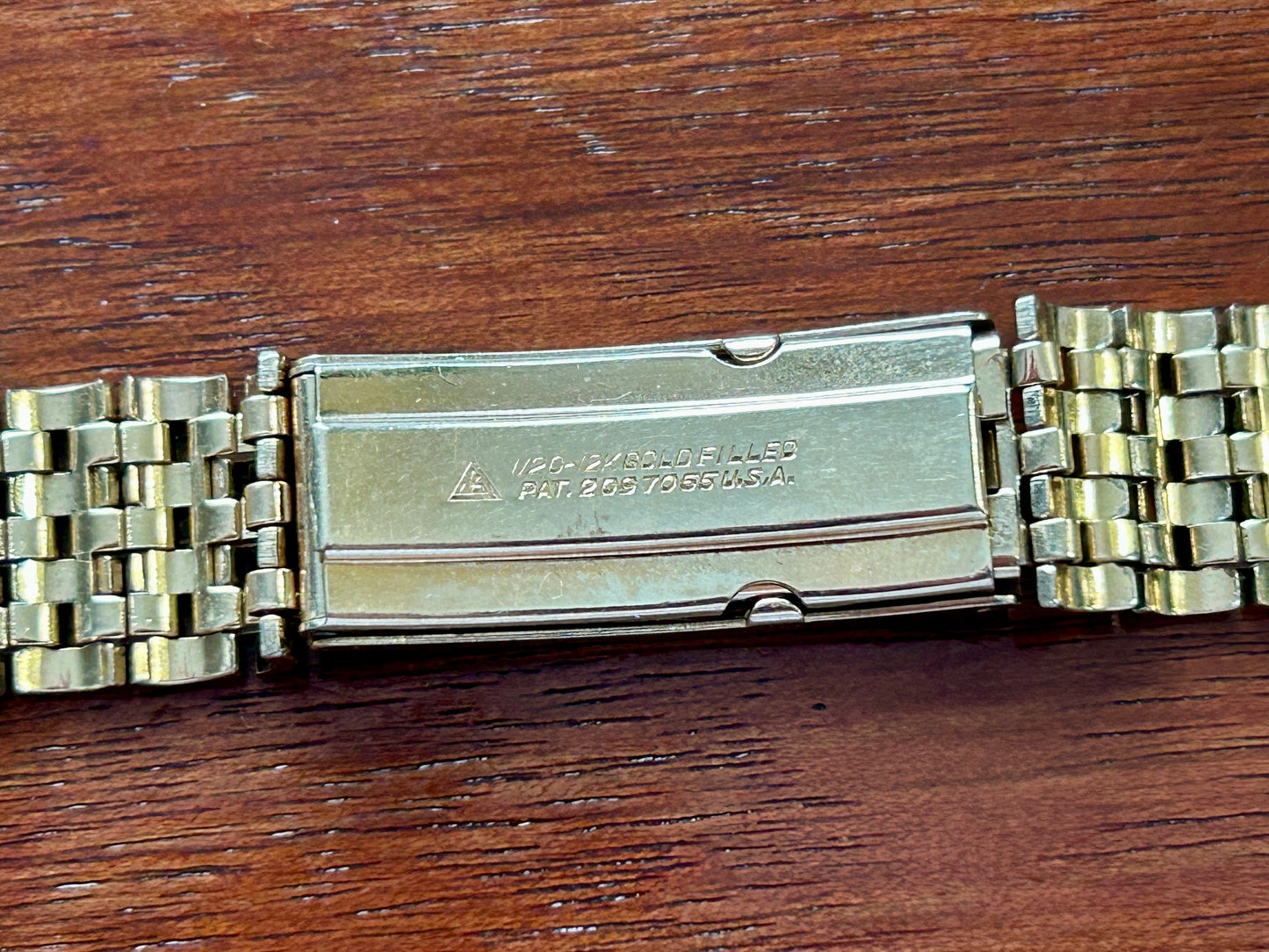 Vintage 1/20 12k Yellow Gold Filled Mens Wrist Watch BAND ONLY