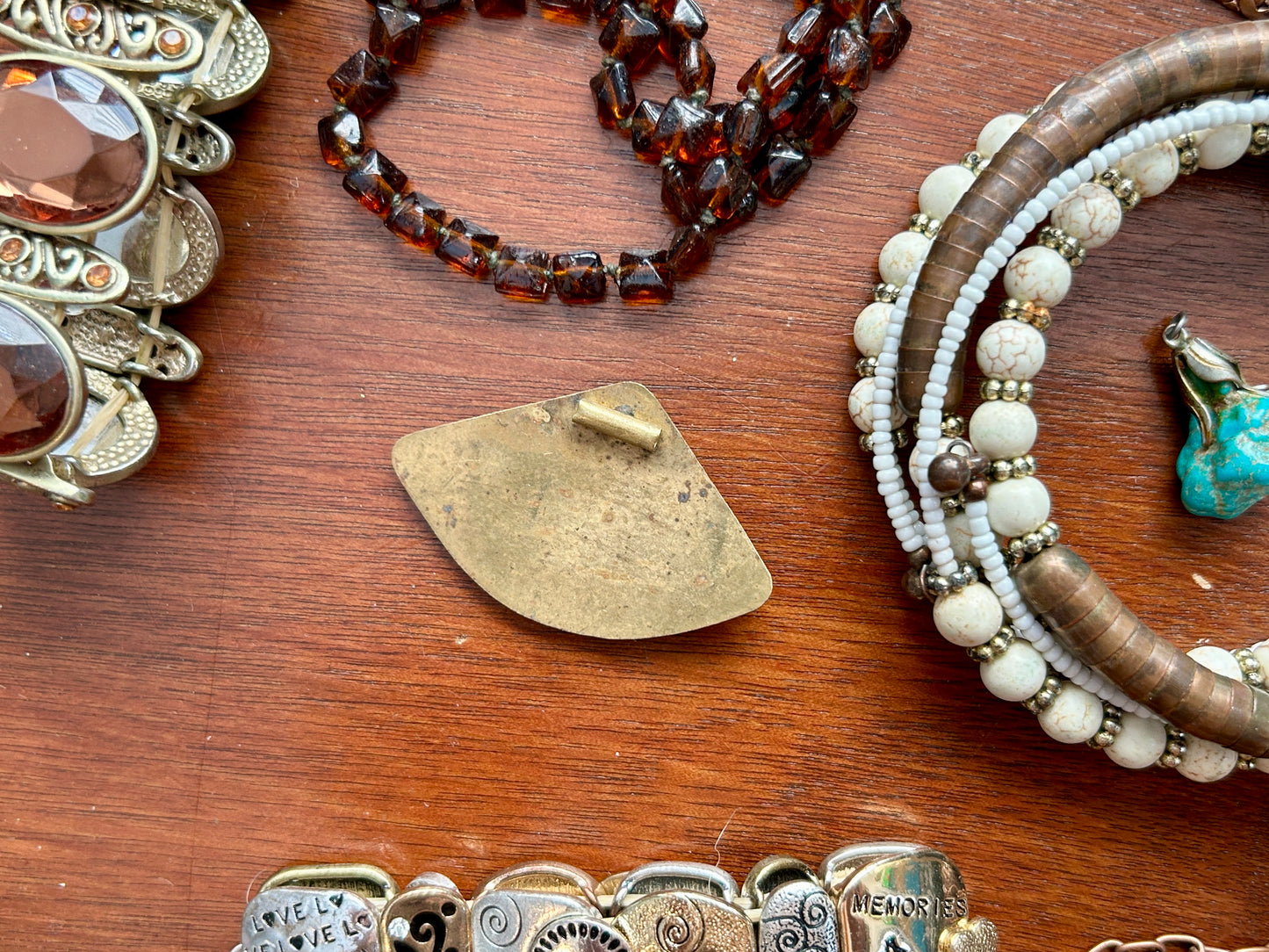 Vintage to Now Southwest Boho Jewelry Lot Stone Shell Copper Hammered Beaded