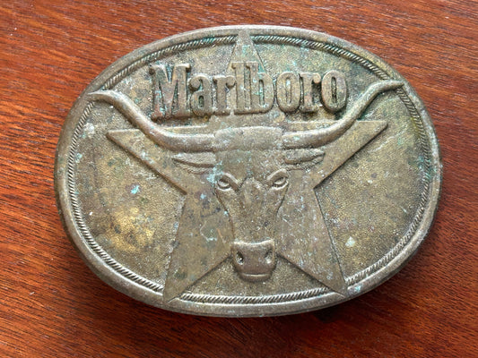 Vintage Marlboro Belt Buckle Bull