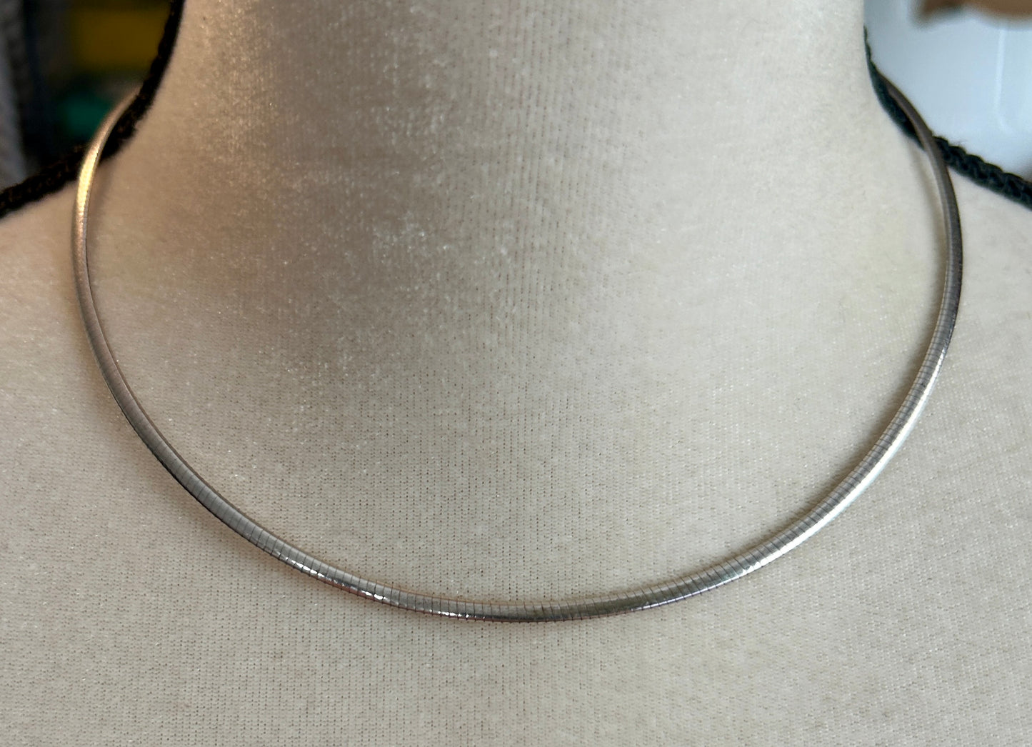 1/15th 14k Yellow Gold Sterling Silver 925 Flat Chain Necklace 17.5"