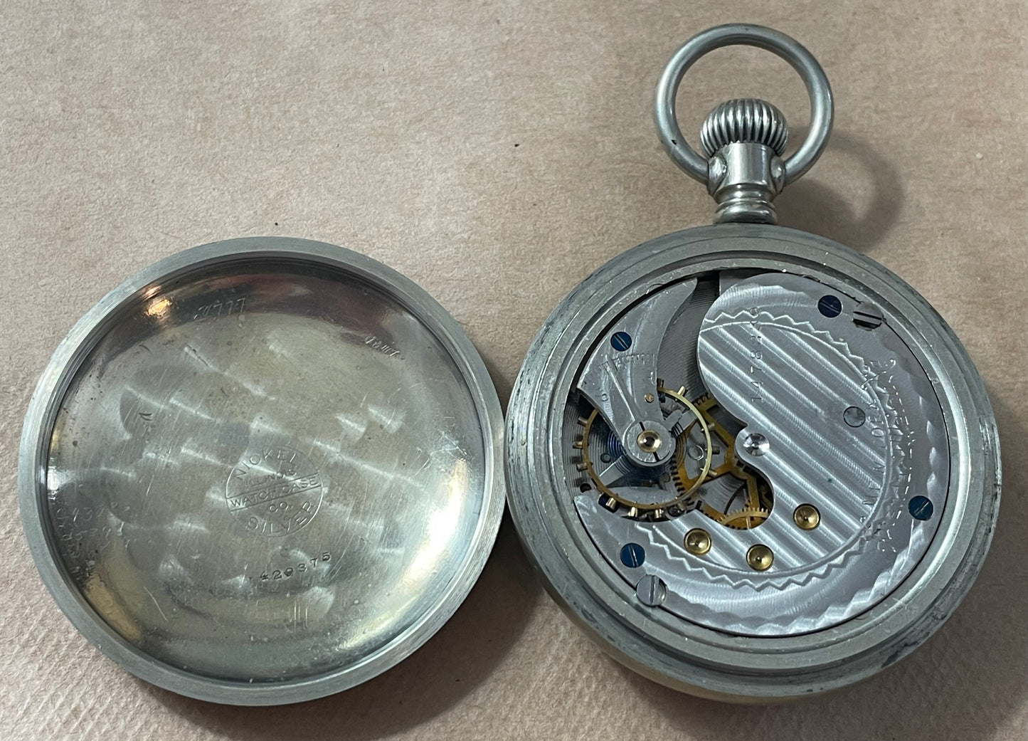 New York Standard Pocket Watch Nickel Silver 18s 7j 1904 Model 9