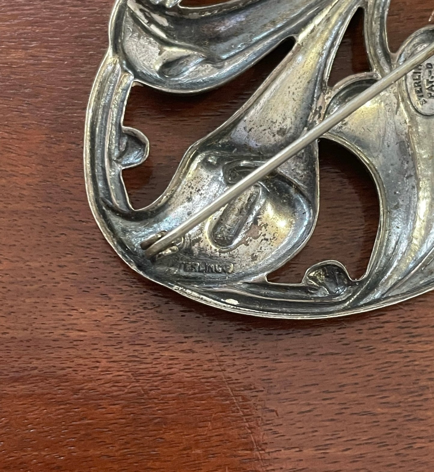 Vintage Danecraft Sterling Silver 925 Calla Lily Brooch Pin