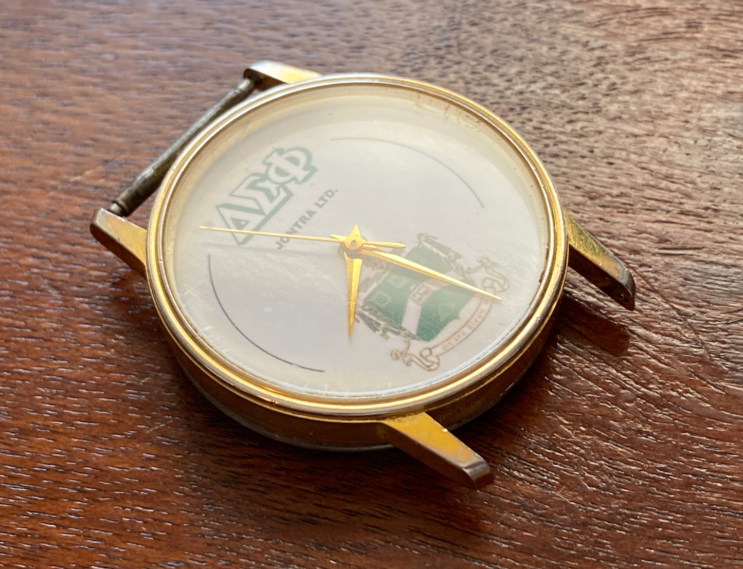 Jontra LTD Alpha Sigma Phi Gold Tone Wristwatch Mens Watch Face ONLY