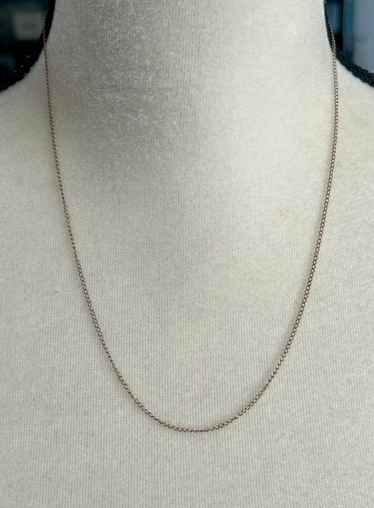 Vintage 1/20 12k Gold Filled Chain Link Necklace 20" Long Signed Atlas