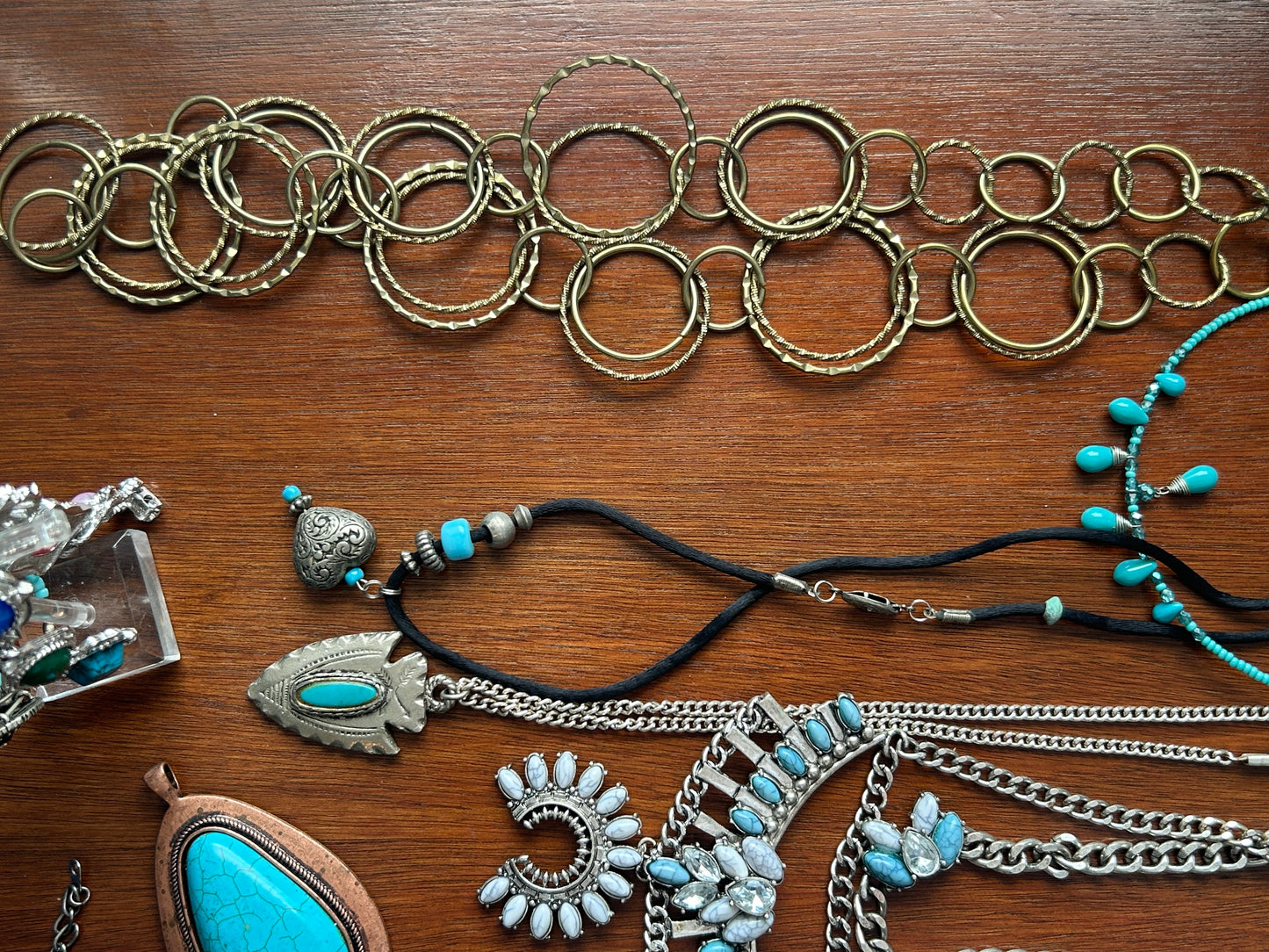 Vintage to Now Southwest Jewelry Lot Faux Turquoise Arrowhead Blue Necklaces