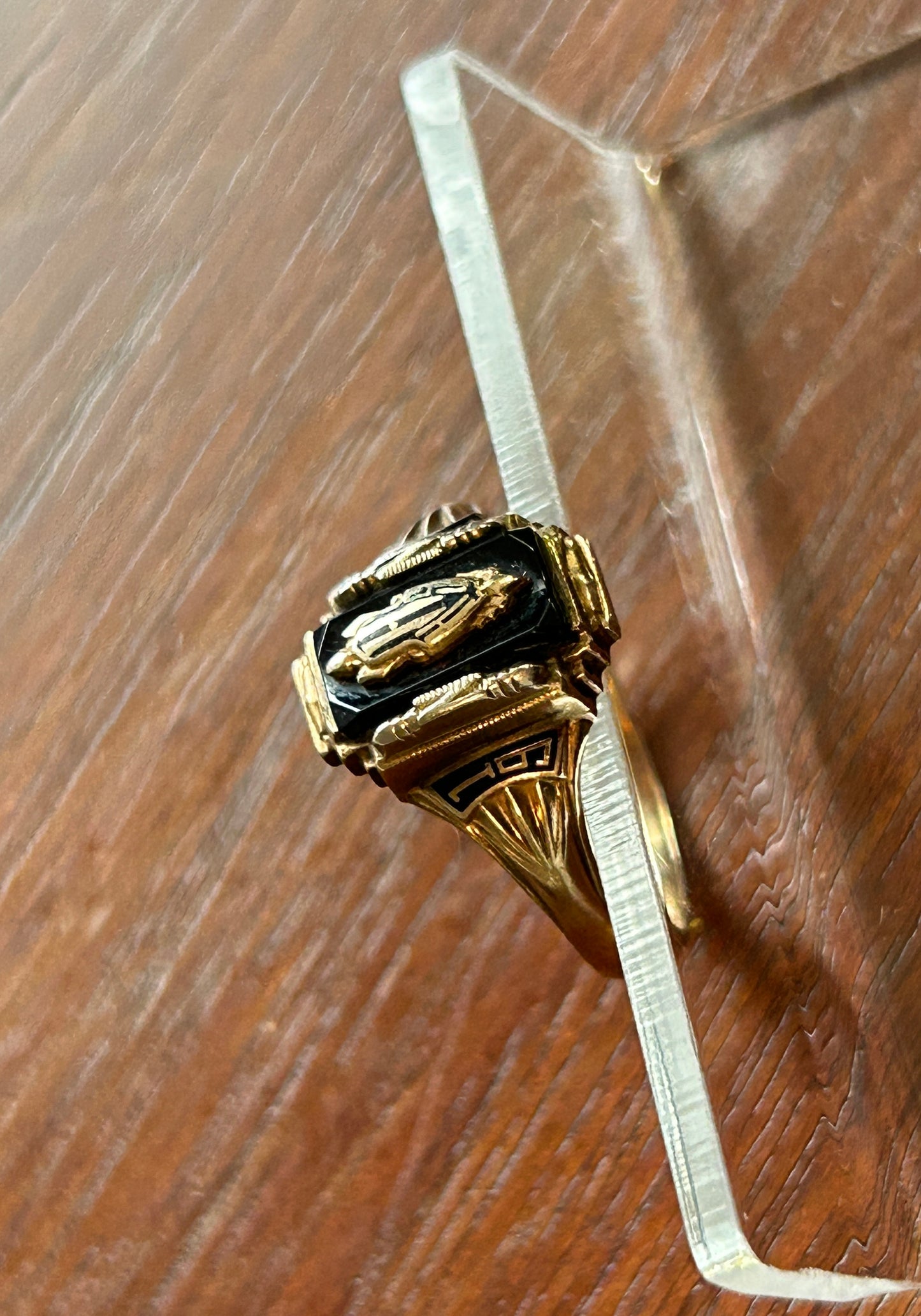 Vintage Josten 10k Yellow Gold 1957 High School Class Ring Sz 7