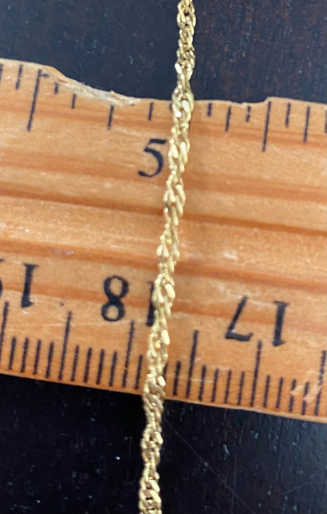 Gold Vermeil over Sterling Silver 925 Twist Chain Pendant Necklace