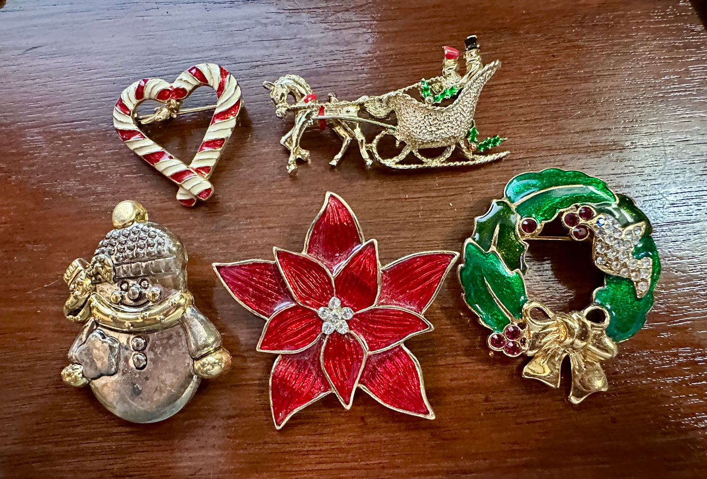 Vintage to Now Signed Brooch Lot Wreath Snowman Eisenberg ICE Monet Gerrys More