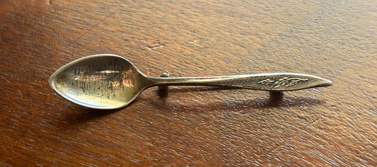 Vintage Sterling Silver 925 Spoon Teaspoon Brooch Pin