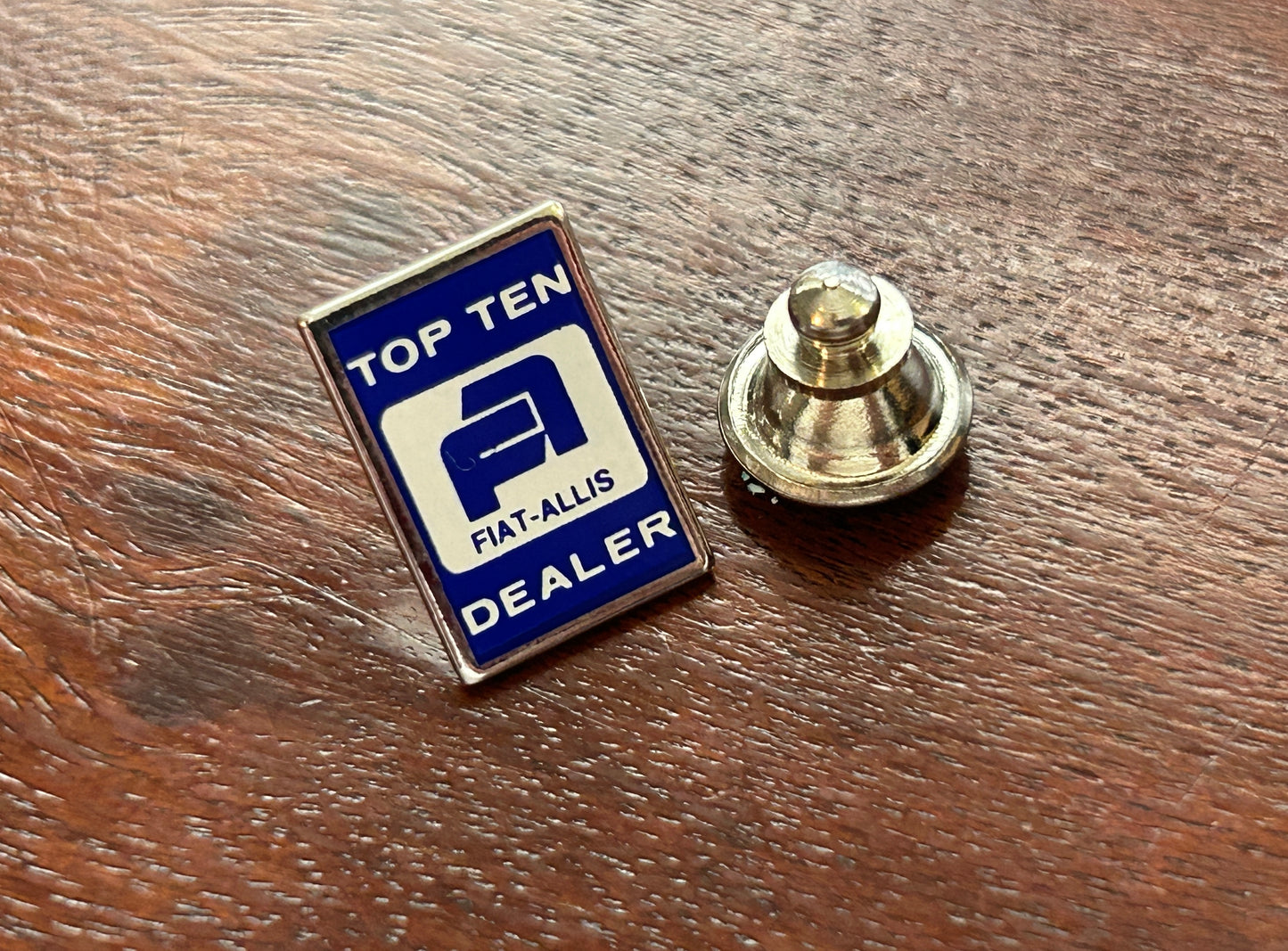 Vintage Fiat-Allis Dealer Top Ten Enamel Lapel Pin