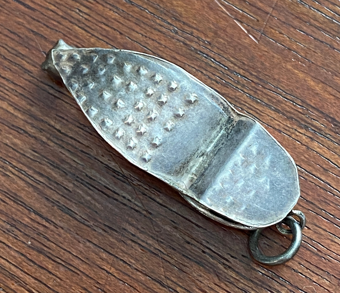 Vintage 900 Silver Turquoise Slipper Shoe Charm