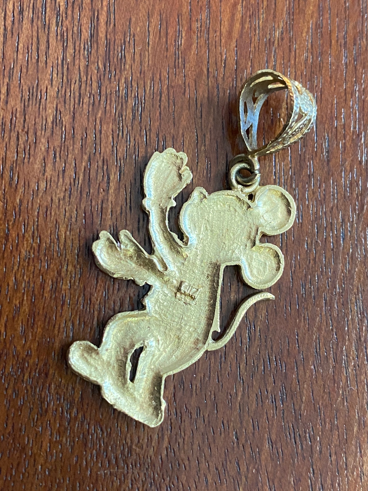 10k (417) Yellow Gold Mouse Necklace Pendant