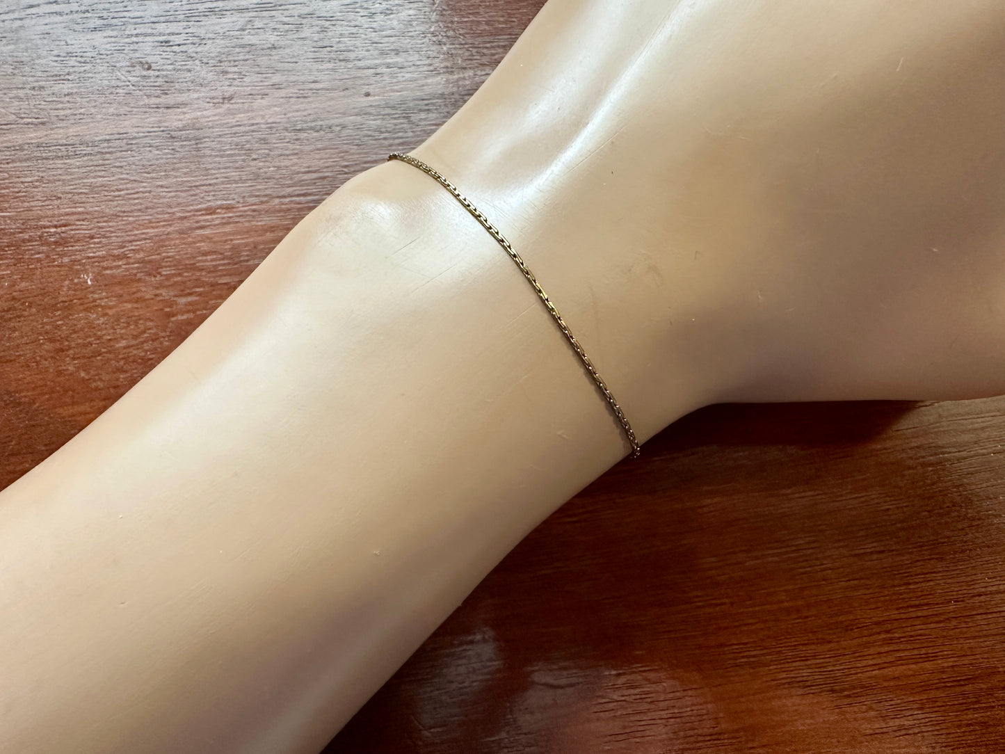 Vintage 1/20 12k Gold Filled Thin Chain Link Bracelet 7" Long